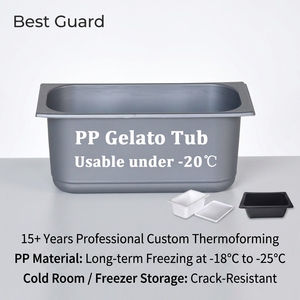 Boîte en plastique PP sur mesure, emballage blister personnalisé pour gelato italien, plateau d'emballage jetable pour desserts surgelés - Product Image 1