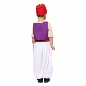 Aladdin Costume For Kids Purple Vest White <b>Pants</b> Halloween Party Performance Cosplay Outfit 8-13 Years - Product Image 3