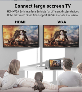 MARCH EXPO USB C HUB 4 in 1 Docking Station tipo C Dock con due Video uscita VGA HDTV PD100W e USB-A per computer portatile telefono PC - Product Image 5
