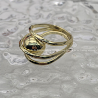2024 Hot Ins 18K plaqué or à la mode Couple anneaux ensemble réglable argent laiton cuivre femmes hommes fiançailles mariages en gros en vrac