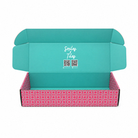 Boîte d'expédition en carton ondulé personnalisée avec logo de marque ODM/OEM, impression couleur intégrale intérieure et extérieure, pour l'emballage de marques de détail et de commerce électronique
