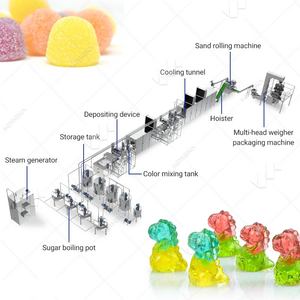 Kẹo mềm trái cây thạch ký gửi quy mô nhỏ Kẹo hoàn toàn tự động cứng làm cho dây chuyền sản xuất chế biến - Product Image 4