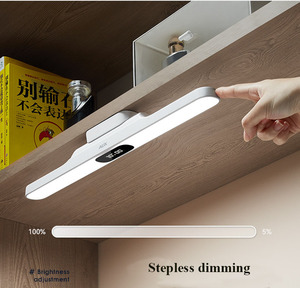 Lampu baca LED samping tempat tidur, pelindung mata magnetik panjang dapat diisi ulang USB, lampu meja untuk kamar tidur - Product Image 3