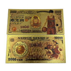 Envío gratis Japón 10000 yenes Anime Manga <span class=keywords><strong>SlamDunk</strong></span> plástico 24K hoja de oro billete - Product Image 4