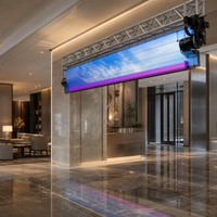 Écran de projection géant déroulable P2.9, écran flexible motorisé anti-lumière ambiante pour cinéma maison de luxe et salon VIP