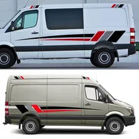 Autocollants graphiques latéraux pour carrosserie de voiture, bandes décoratives universelles pour fourgon, camping-car, caravane, panneau de chargement, accessoires de tuning automobile