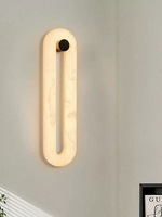 Applique murale en fer et marbre naturel, style luxe espagnol haut de gamme, pour mur de fond de salon, couloir d'hôtel et lampe de chevet de chambre