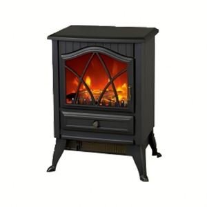 Chimenea Eléctrica Moderna Independiente con Llama LED y Diseño Metálico para Uso Doméstico, Elemento Calefactor con Reducción de Tarifas - Product Image 1