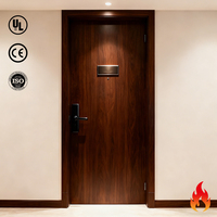 Puerta de Madera Sólida para Dormitorio, Diseño Transicional, Prevención de Incendios, para Apartamento, Supermercado, Vestíbulo, Hotel, Hospital, Exterior, Sótano