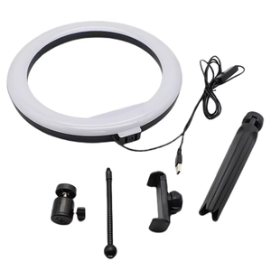 Luce ad anello <span class=keywords><strong>a</strong></span> Led per Selfie fotografica all'ingrosso da 10 pollici regolabile da 26cm con luce ad anello con treppiede per Live streaming - Product Image 3