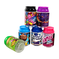 En stock : Bouteilles en plastique de 3,5 g et 100 ml avec étiquette, pour bonbons comestibles, biscuits, gommes, herbes, fleurs, emballages exotiques, pots en plastique pour sodas