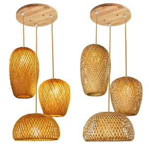 Chinese Hand Gebreide Hanglampen Weven Opknoping Lamp Tuin Restaurant Home Decor Verlichtingsarmaturen