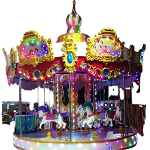 Manège à chevaux de 16 places avec musique, balançoire géante et chaises - Product Image 1