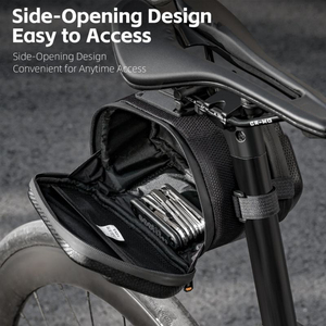 Sacoche de selle de vélo 3D à coque rigide 2,6 L, portable, multi-couches, imperméable, réfléchissante, durable pour les trajets quotidiens et les voyages - Product Image 2