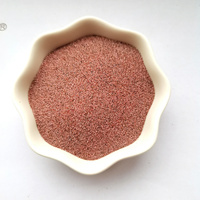 Sable de grenat rose de rivière haute pureté 80 mesh, abrasif à faible teneur en poussière pour la découpe de précision au jet d'eau de panneaux de roche, de pierre et de verre