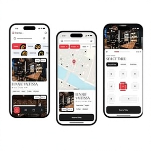 Aplicación móvil para reservar en restaurantes – Reserva mesas al instante, descubre restaurantes cercanos, gestiona tus reservas y disfruta de tu cena - Product Image 1