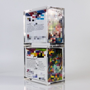 Factory Acrylic Card Case Stackable Magnet <b>Lid</b> for Trading Card Collectors - Product Image 4