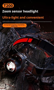 Tay sóng cảm biến <span class=keywords><strong>Led</strong></span> Đèn Pha không thấm nước zoom đầu ánh sáng USB-C có thể sạc lại Kính thiên văn cắm trại câu cá khẩn cấp xe đạp ánh sáng - Product Image 6