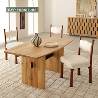 BFP Home Armoire de buffet latéral en bois Derniers modèles Ensemble de salle à manger moderne de style japonais Resort Villa Table de buffet
