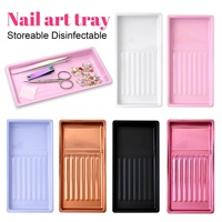 Nouveau Plateau à Ongles 2026 en Acier Inoxydable – Rangement d'Outils de Manucure pour Salon, Maison et Décoration d'Ongles DIY