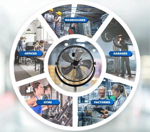 Ventilador de pedestal industrial de alta velocidad de 20 ", ventilador de pie con cabezal de tambor, ventilador de pie industrial de 2" con 5 aspas - Product Image 6