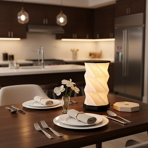 Lampe en papier <span class=keywords><strong>pliable</strong></span>, cadeau créatif écologique, lampe de bureau sans fil LED, haut-parleur pour téléphone portable, salon, table de chevet - Product Image 1