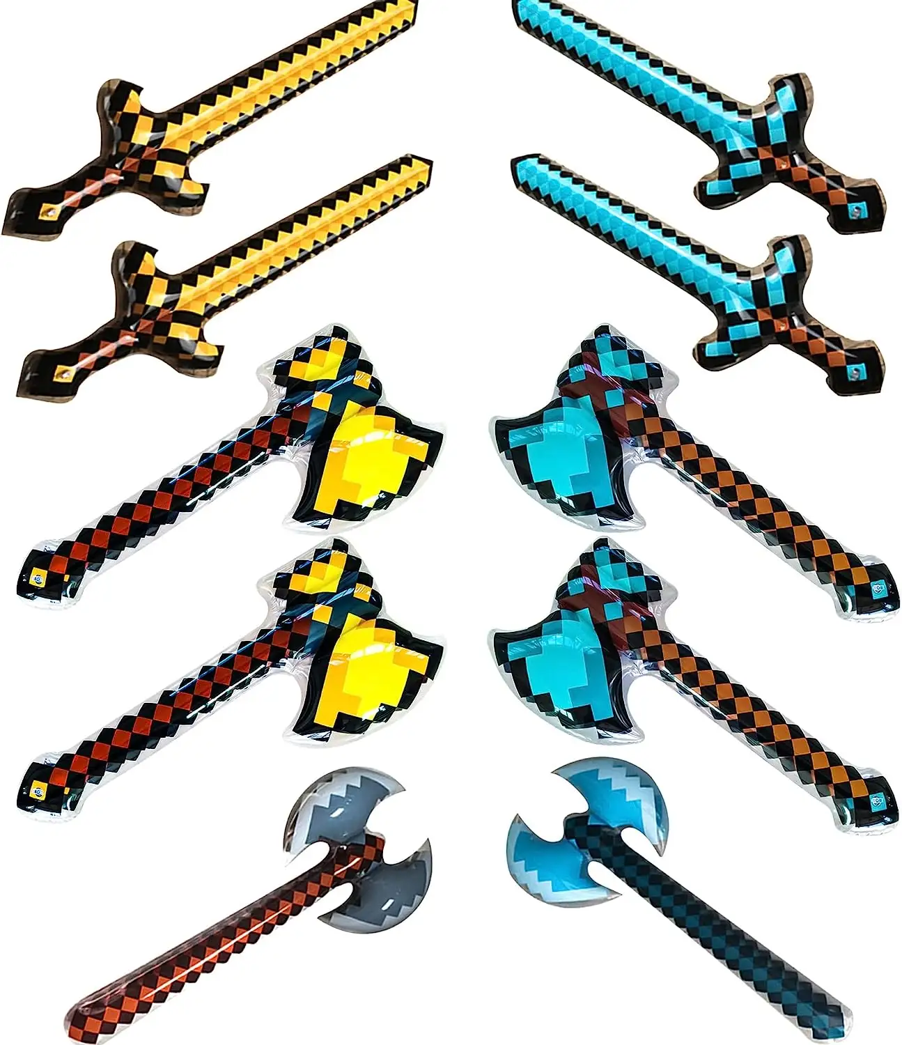 Fournitures de fête de carnaval d'Halloween hache gonflable Pixel artisanat épées épée gonflable pour garçons
