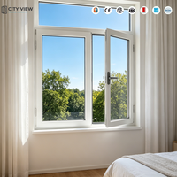 Ventana Abatible de Aluminio de Lujo con Triple Acristalamiento Laminado y Rotura de Puente Térmico