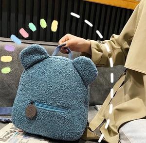 <span class=keywords><strong>Mochila</strong></span> personalizada Fluffy Teddy Kids <span class=keywords><strong>Mochila</strong></span> <span class=keywords><strong>con</strong></span> <span class=keywords><strong>nombre</strong></span> personalizado Bordado <span class=keywords><strong>Nombre</strong></span> Regalos para niños-Bolsa de cumpleaños - Product Image 5