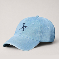 Casquette de baseball en jean délavé style rétro non structurée à 6 panneaux, prix d'usine, pour marque de mode urbaine