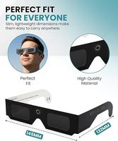 Lunettes d'éclipse solaire 3D en papier, certifiées ISO, design personnalisé, pour une expérience d'observation premium de l'éclipse
