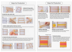 <span class=keywords><strong>Métier</strong></span> <span class=keywords><strong>à</strong></span> <span class=keywords><strong>tisser</strong></span> portable <span class=keywords><strong>en</strong></span> <span class=keywords><strong>bois</strong></span> massif, personnalisable, pour débutants et enfants, avec deux aiguilles et tiges métalliques, idéal pour le bricolage. - Product Image 6