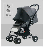 Poussette bébé pliable légère et facile à transporter avec cadre en alliage d'aluminium pour les enfants de 0 à 3 ans