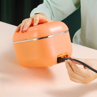 Elektrische Lunchbox Tragbarer Lebensmittelbehälter Edelstahl Elektrische Heizbox