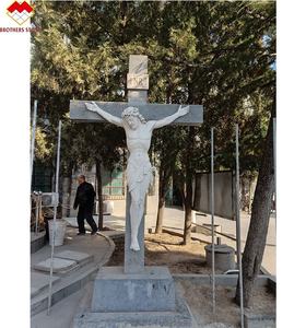 Statues de jésus en marbre blanc naturel <span class=keywords><strong>sur</strong></span> croix célèbre <span class=keywords><strong>sculpture</strong></span> d'église statue en marbre de jésus grandeur nature - Product Image 2