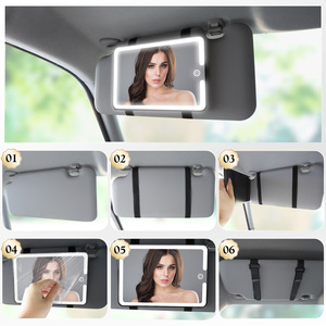 Specchietto per il Trucco da Auto MoonlitGlow con Etichetta Privata, Personalizzabile 1X/10X/20X, Ricaricabile, Basso MOQ, Pronto per la Vendita al Dettaglio, Personalizzato ODM OEM - Product Image 5