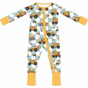 ชุดหมีสำหรับเด็กชุดนอนมีซิปสีตามสั่งชุดหมีสำหรับเด็กเสื้อผ้าไม้ไผ่โลโก้แบบกำหนดเองพร้อมส่ง - Product Image 4