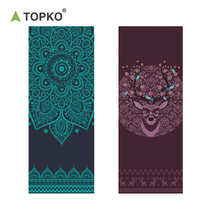 TOPKO-<span class=keywords><strong>esterilla</strong></span> de <span class=keywords><strong>Yoga</strong></span> de ante TPE, ecológica, personalizada, azul, impresión Digital, 4mm, <span class=keywords><strong>doble</strong></span> capa, antideslizante - Product Image 5
