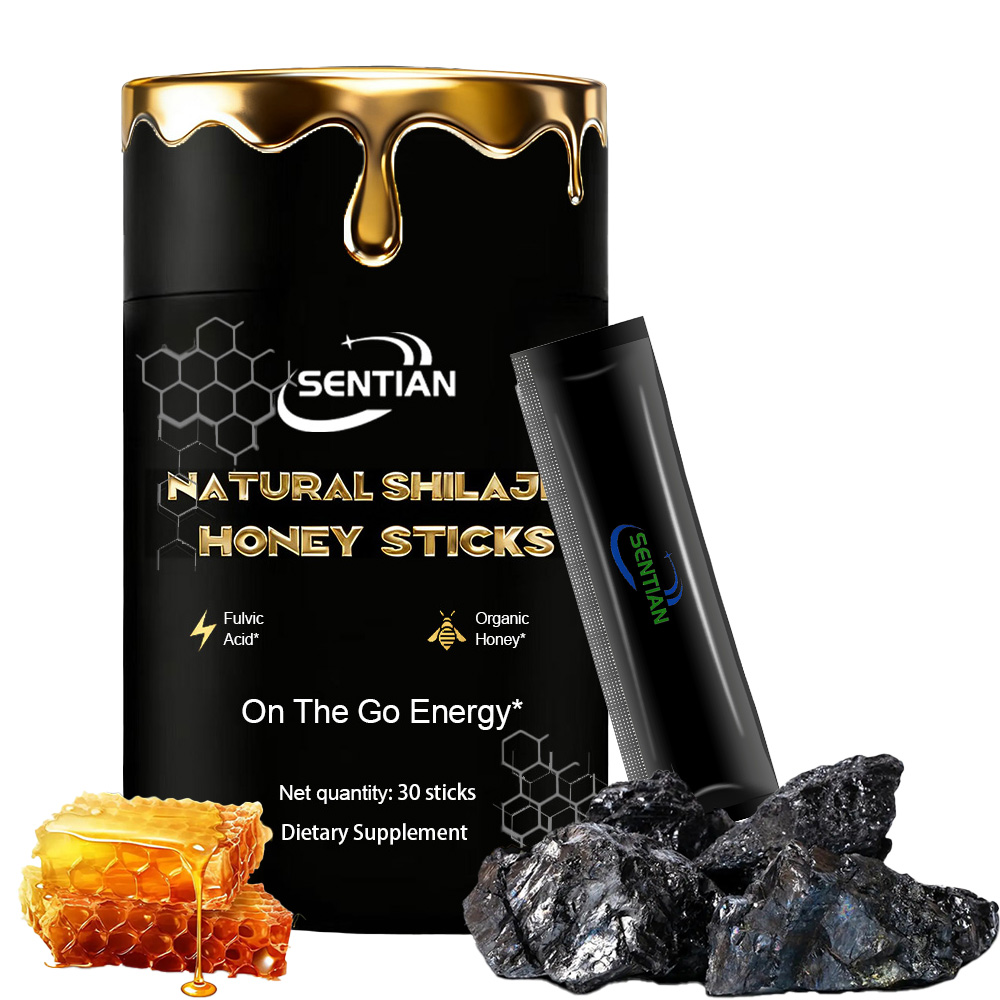 OEM Shilajit медовые палочки, 30 палочек, чистая хималайская смола с органической медовой шафраной травяной смесью для повышения энергии, иммунной поддержки