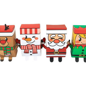 24 Cajas <span class=keywords><strong>de</strong></span> Regalo Navideñas con Diseño <span class=keywords><strong>de</strong></span> Papá Noel, Muñeco <span class=keywords><strong>de</strong></span> Nieve, Reno, Elfo, Alce, Cajas para Galletas y Dulces Navideños, Suministros <span class=keywords><strong>de</strong></span> Decoración para Fiestas Navideñas - Product Image 1