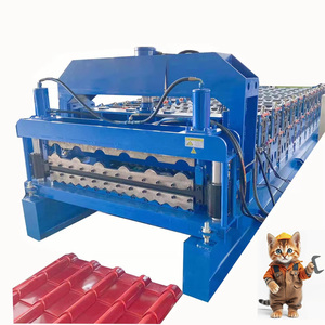 Double Layer Press <b>Tile</b> Making Machine Iron Metal Roof Panel <b>Sheet</b> Roll Forming Machine Roof and Wall Panel Roll Forming Machine - Product Image 1