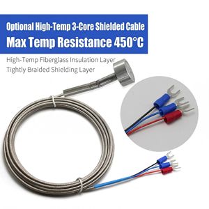 Sensor <span class=keywords><strong>de</strong></span> <span class=keywords><strong>Temperatura</strong></span> PT100 PT1000 Tipo K, Sonda <span class=keywords><strong>de</strong></span> <span class=keywords><strong>Temperatura</strong></span> <span class=keywords><strong>de</strong></span> Adsorción con Fuerte Resistencia Magnética Superficial - Product Image 3