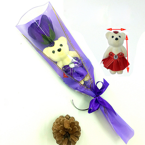 AYOYO nuevo superventas regalo del Día de <span class=keywords><strong>la</strong></span> madre solo Mini oso de peluche ramo <span class=keywords><strong>Rosa</strong></span> jabón flores - Product Image 6