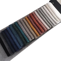 TengHui Jacquard Gewebter Polyester-Polsterstoff Flammhemmend Reißfest Strukturiert 430GSM für Heim-Deko Leinen-Stil Sofa