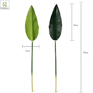 Vente chaude Feuilles artificielles en PU d'oiseau de paradis Toucher réaliste Feuillage pour la maison Hôtel Mariage Fête Décoration tropicale - Product Image 4