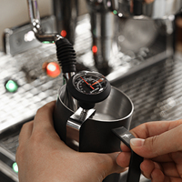 Thermomètre analogique pour café et lait, sonde en acier inoxydable, à clipser, Celsius Fahrenheit, pour Espresso Barista Kitchen