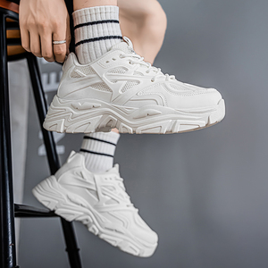 Chaussures de sport décontractées pour hommes, nouvelles chaussures de course d'extérieur respirantes à semelle épaisse et antidérapante, confortables, pour étudiants, baskets classiques, quatre saisons - Product Image 5