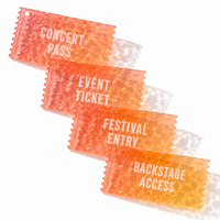 Billets en plastique texturés ondulés pour l'entrée de la cérémonie de remise des diplômes et les événements scolaires – Personnalisables en taille, forme, couleur, logo, numériques