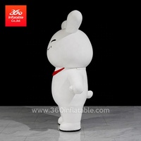 Mascotte gonflable de lapin de dessin animé pour publicité personnalisée, imperméable et durable, taille 2,2 m avec pompe à air électrique