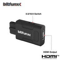 Adaptateur HD BitFunx 720P 1080P pour Nintendo 64, convertisseur HD pour consoles de jeux N64/SNES/NGC 4:3/16:9 Auto AV et S-Video